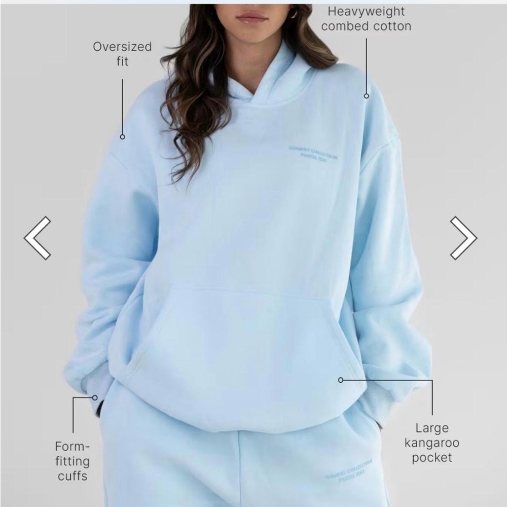 Light Blue Oversized Hoodie